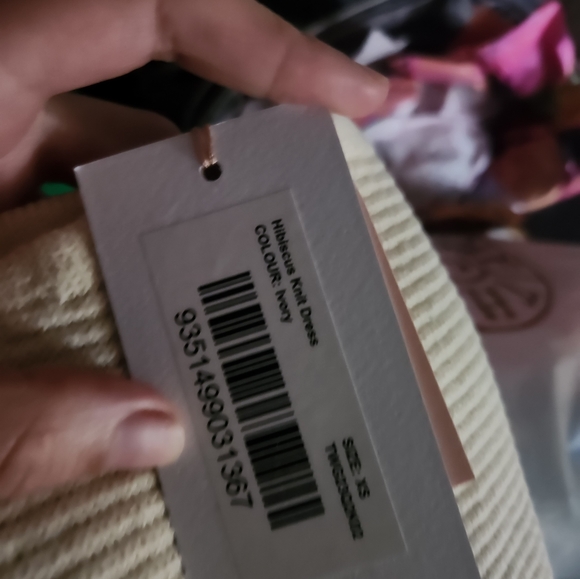 Hibiscus Knit Dress XS IVORY - Picture 5 of 5